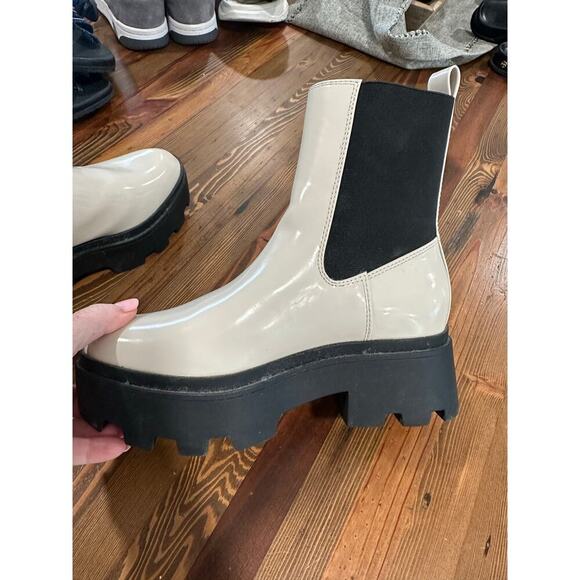 Open Edit Waterproof Platform Combat Boots Size 6.5 - Picture 6 of 8